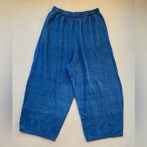 Maiwa natural indigo handwoven pant